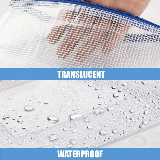 24 Pack Mesh Zipper Pouch Bags with Label Pocket {2}