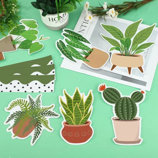 78 Pcs Greenery Classroom Bulletin Board Decorations {2}