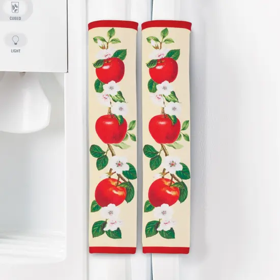 Collections Etc Apple and Floral 3-Piece Appliance Handle Cover Set {5}