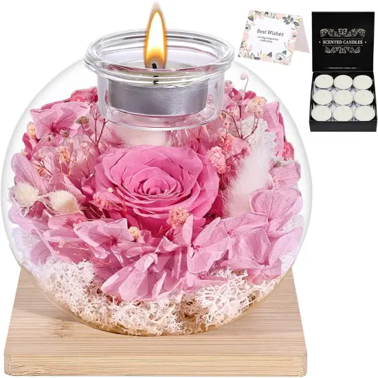 Preserved Flower in Glass Dome with Scented {1}