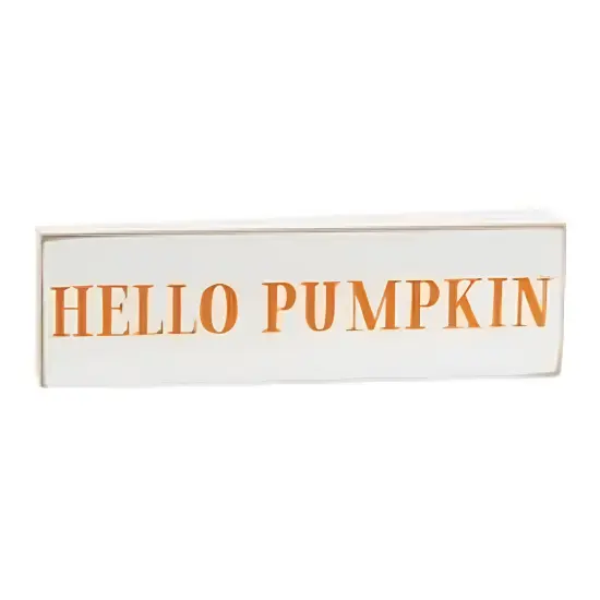 Wood Rustic Fall Blocks with Seasonal Phrases White Finish 3 Asstd. {5}