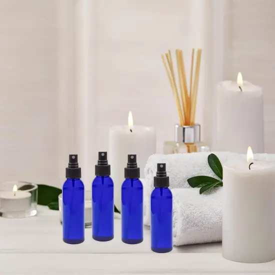 4oz Empty Plastic Spray Bottles - (4 Ounce, Cobalt Blue, 6) {4}