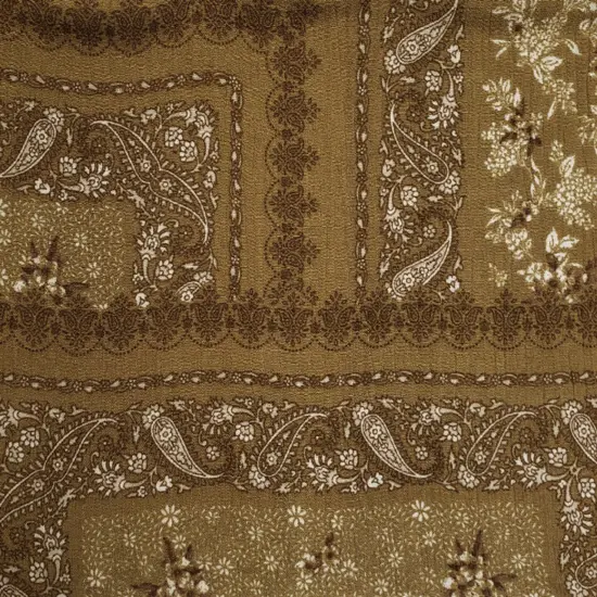 1 Yard Mustard Gold Rayon Crinkle Fabric Soft 50/52" Wide Woven Crepon {1}