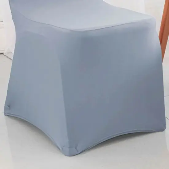 1 Piece Spandex Banquet Chair Cover Dusty Blue Stretch Wrinkle-Resistant Elegant Event Decor {4}