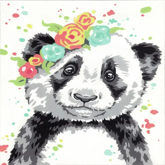 Paint Works Paint By Number Kit 8"X10"-Panda {3}