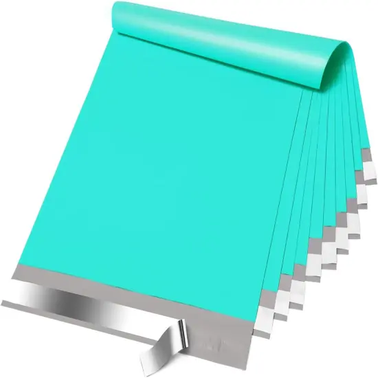 50 PcsAdhensive Shipping Envelopes - Teal {1}