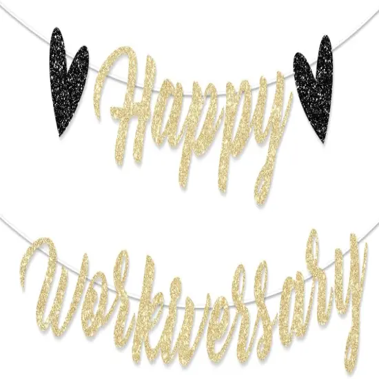 Pre-Strung Happy Work Anniversary Decorations Banner {1}