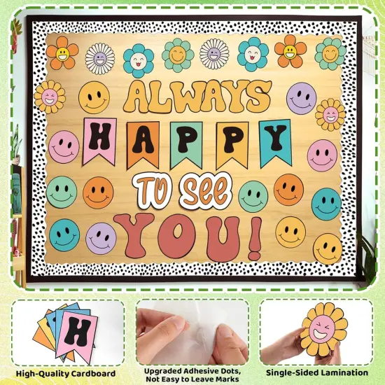 63 Pcs Groovy Bulletin Board Decorations Set {3}