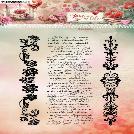 Studio Light Love Of My Life Stamp-Nr. 777, Borders {1}