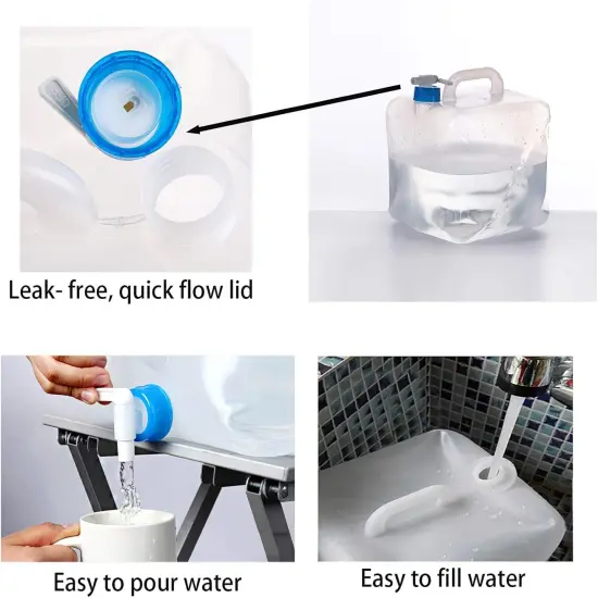 2 Pack 5.3 Gallon Collapsible Water Container {2}