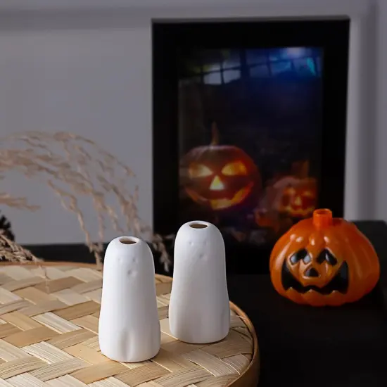 Set of 5 Cute Ghost Mini Bud Vases {5}