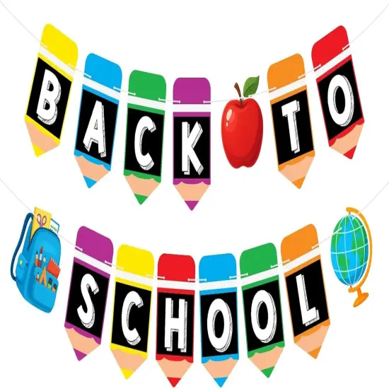 Back to School Decorations Banner {1}