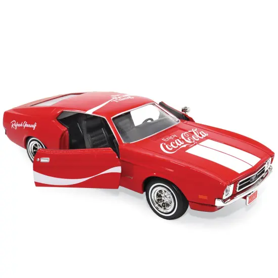 Collections Etc Coco-Cola 1971 Ford Mustang 1:24 Scale Die-Cast Model {3}