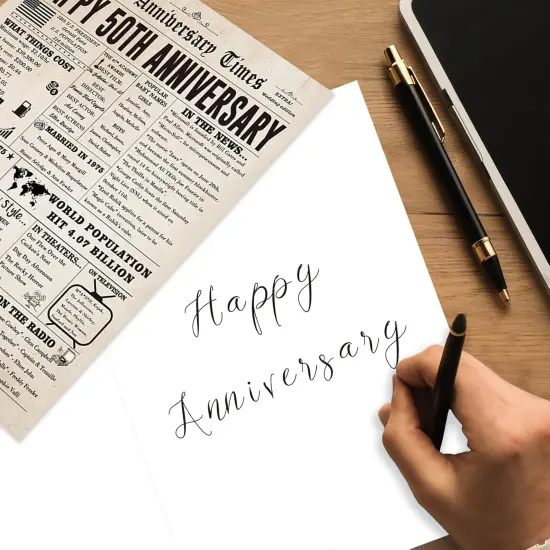 Jumbo 50th Anniversary Card for Women Men, Funny 50th Wedding Anniversary {4}