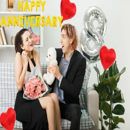 Happy Anniversary Balloon Banner Love Party Decoration {4}