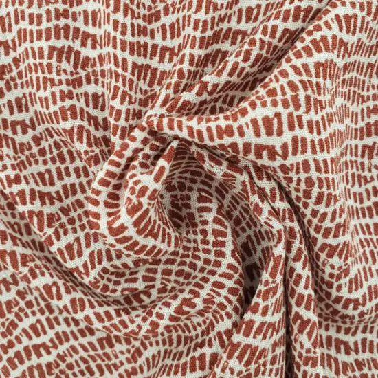 1 Yard Rayon Crinkle Fabric in Brick Color 50/52 Inch Wide 100 Percent Rayon {1}