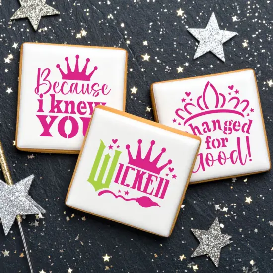 Changed for Good Cookie Stencil Set | Halloween Cookie Stencil | Halloween Arts & Crafts Stencil | Confection Couture | {3}