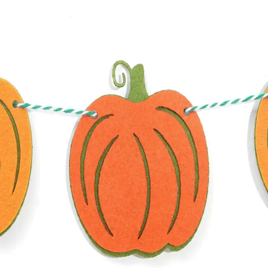 Felt Pumpkin Garland - Halloween Pumpkin Banner {2}