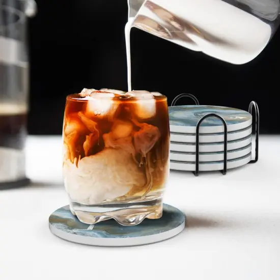 Cute Ceramic Stoneware Coaster Set {3}