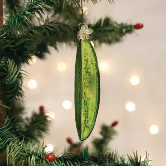 Old World Christmas 4.25 In Pickle Spear Christmas Tree Ornament , Christmas Decor Green {3}