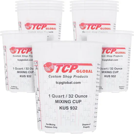 12 Pack Plastic Mixing Measuring Cups - 32oz {1}