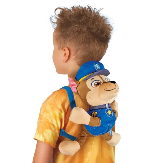 Collections Etc Paw Patrol Chase Plush Zippered Backpack {2}