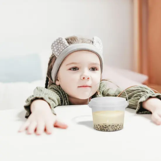 10Pcs Transparent Mini Storage Bucket Party Favor Cans {3}