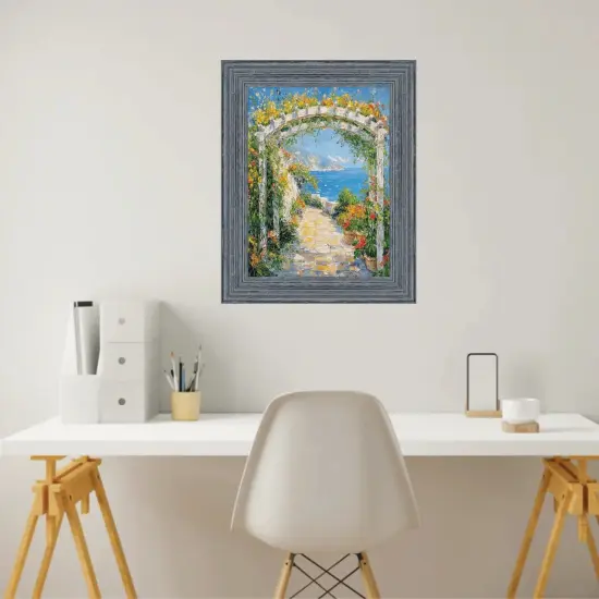 Rustic Wide Wood Ocean Blue Picture Frame 20x30 frame {4}