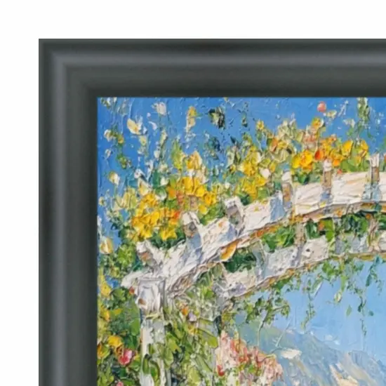 Round Matte Black Picture Frame 11x16 frame {2}