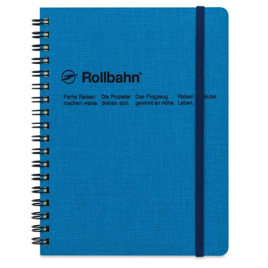 Delfonics Rollbahn Cap-Martin Notebook - 5-1/2" x 7", Blue {1}