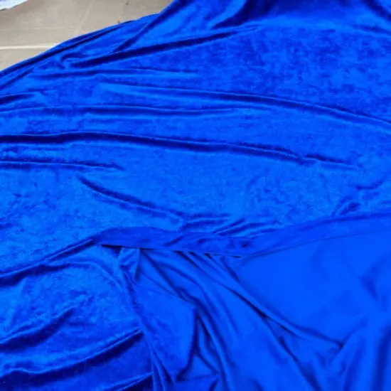 1 Yard Stretch Panne Velvet Velour Fabric for Loungewear & Dance 58/60" Width Royal {1}