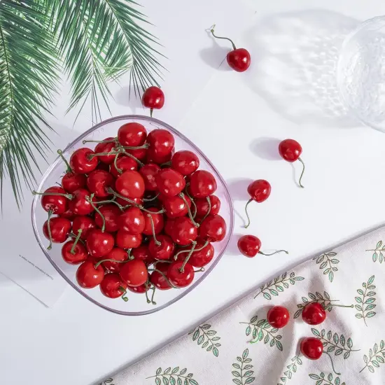 100 PCS- Artificial Cherry Fruit, Artificial Fruit for Decoration {4}