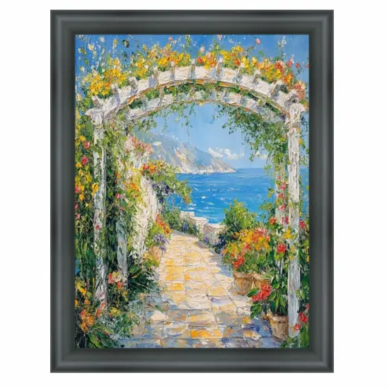 Round Matte Black Picture Frame 16x16 frame {1}