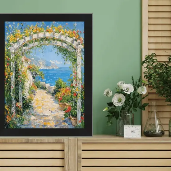 Simple Flat Matte Black Wood Picture Frame 24x36 frame {5}