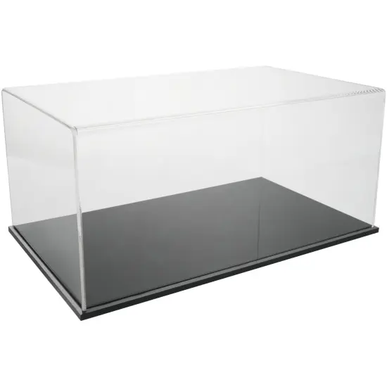 Plymor Clear Acrylic Display Case with Hardwood Base, 20" W x 12" D x 9" H Black {1}
