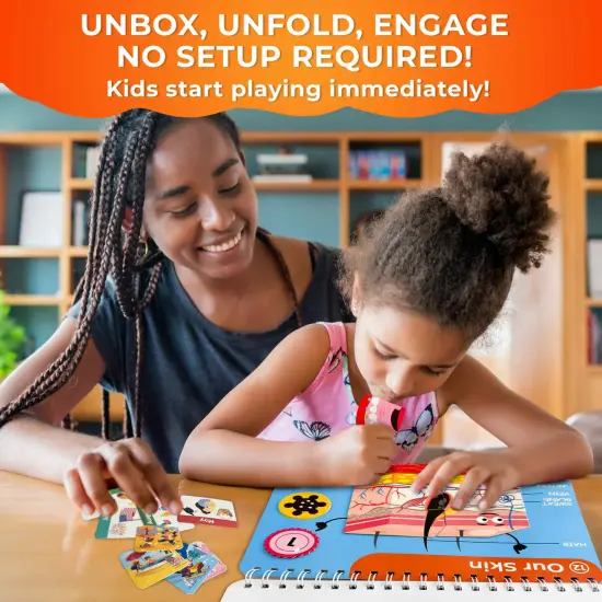 QUOKKA Human Body Busy Books for Kids Ages 4-8 - Fun Human Anatomy Activities for Kids Learning at Home or Classrooms - My Preschool Montessory Busy Book for Toddlers 3-5 I Comes Fully Assembled {6}