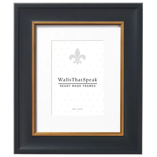Martin 2", Black Velvet Gold Matted Picture Frame by wallsthatspeak {1}