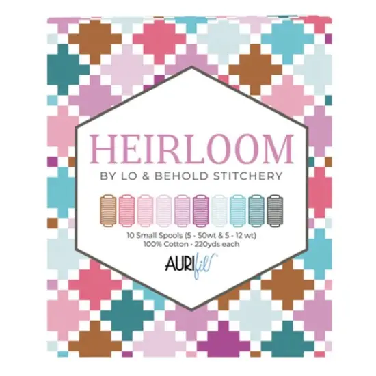 Aurifil Heirloom Thread Set by Brittany Lloyd | (5 12wt and 5 50wt Cotton Small Spools.) {1}