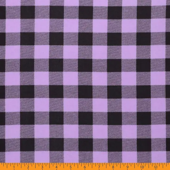 Mook Fabrics Buffalo Plaid Flannel Fabric [43 in. Wide] - By The Yard Lavender {3}