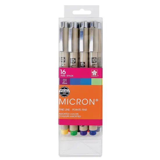 Sakura Pigma Micron Pen - Cube Set of 16, Assorted, 01 {1}