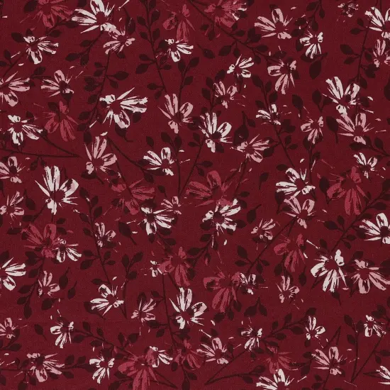 Mook Fabrics Aster Floral Cotton Fabric [108 in. Wide] - By The Yard Pomegranate {1}