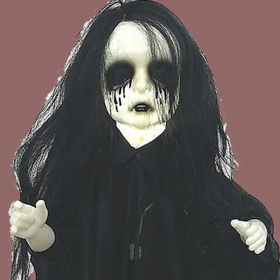 29.5 x 43.25 Inch Light Up Hanging Undead Girl Halloween Decoration {2}