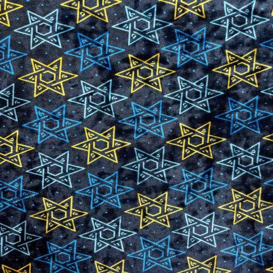 1 Yard Star of David Crushed Velvet 4‑way Stretch Fabric Dancewear Costumes Activewear {2}
