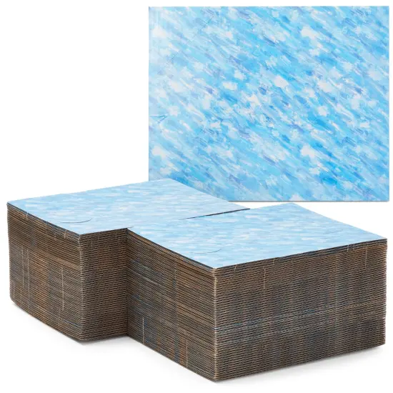 100 Pack Blue Picture Frame Corner Protectors for Shipping Art, Adjustable Cardboard Edges for Moving (Fits 1", 1.5", 2.2" Frames) {7}