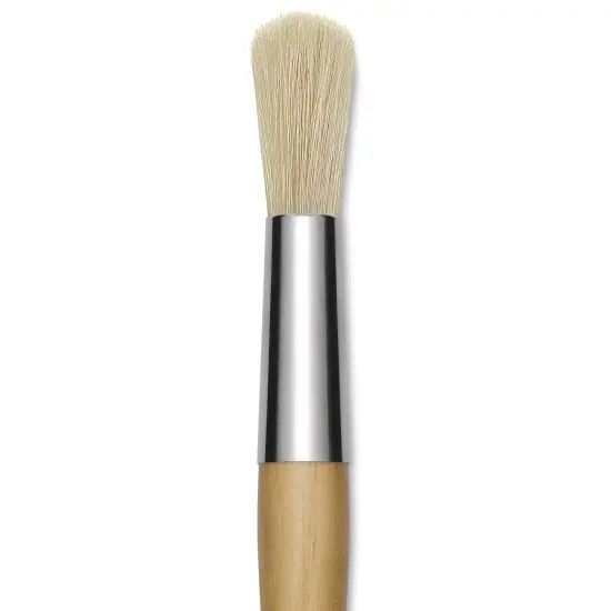 Blick Mega Natural Bristle Brush - Mega Round, Short Handle, Size 40 {1}