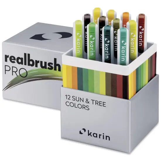Karin Realbrush Pro Markers - Sun and Tree Colors, Set of 12 {1}