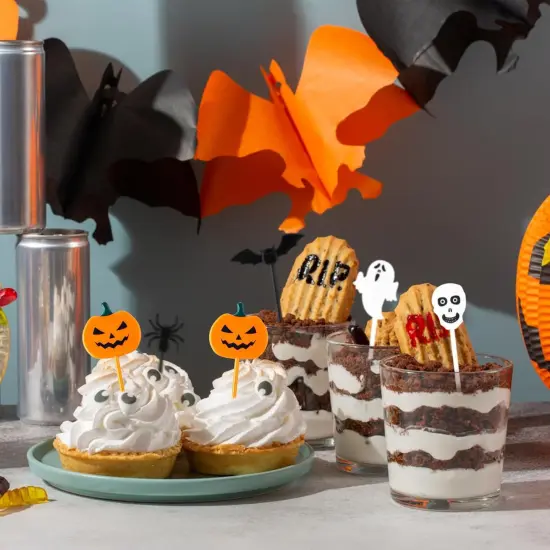 50PCS Halloween Picks Cupcake Toppers {5}