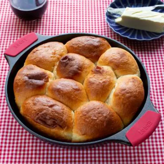 Lodge Cast Iron Baker's Skillet Seasoned Cookware Double Handle 10.25 inch {4}