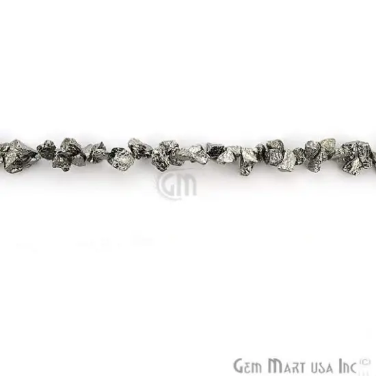 1 Strand Black Pyrite AAA High Quality Rough Nugget 10Inch length Jewelry Making Supply (Rlbp-70011) {2}