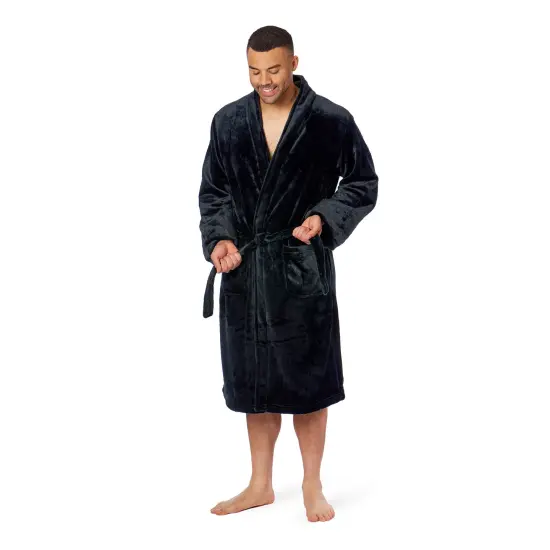 Northwest Silk Touch L/XL Bath Robe Jet Black 26&times;47 Inches {2}